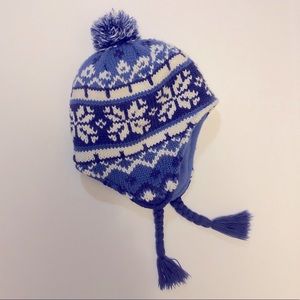 L.L.Bean Girls Fleece Lined Winter Hat - EUC